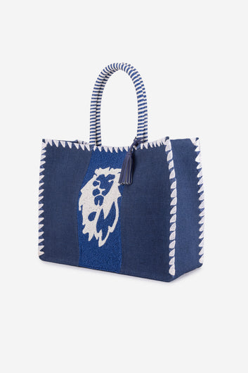 ECO-CONSCIOUS ED-RINA BLUE-WHITE SHOULDER BAG