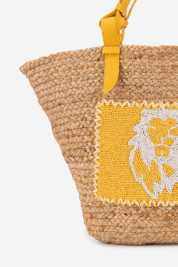 ECO-CONSCIOUS BELLA BEIGE/YELLOW SHOULDER BAG