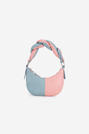 Abelardo Iris Nude And Grey Shoulder Bag