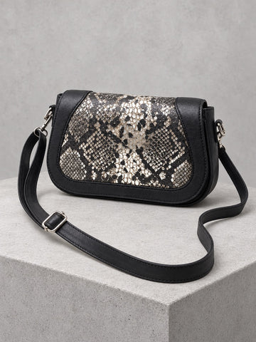 Abelardo Vesper Python Embossed Leather Crossbody Bag