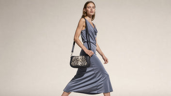 Abelardo Vesper Python Embossed Leather Crossbody Bag