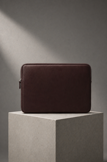 Akira Brown Padded Laptop Sleeve – Premium Leather Case for MacBook & Laptops (13" & 16")