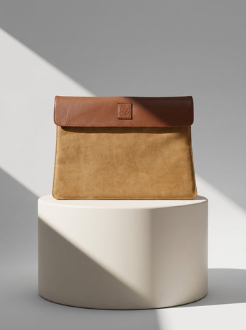 Enea Luxury Leather Laptop Sleeve for MacBook & Laptops – Premium Protection Case for 14” & 16” Devices