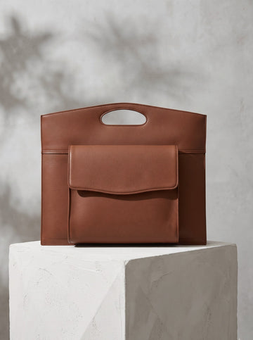 Donella Genuine Tan Leather Handcrafted Laptop Sleeve – Minimalist Sleeve for MacBook & Laptops