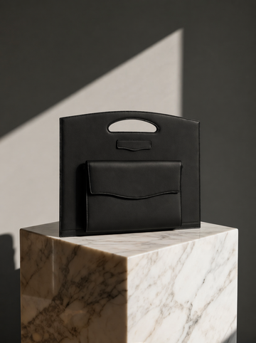 Donella Genuine Black Leather Handcrafted Laptop Sleeve – Minimalist Sleeve for MacBook & Laptops