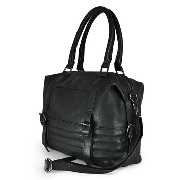 Brandy Black Leather Handbag