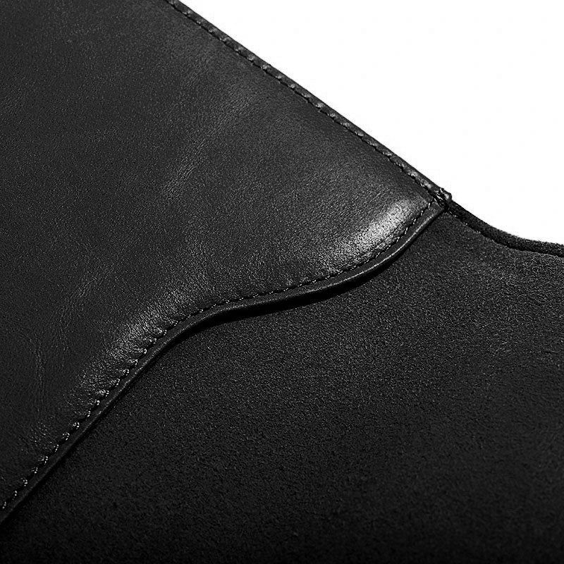 OCEAN BLACK LEATHER LAPTOP SLEEVE(16") ABELARDO DE MODA