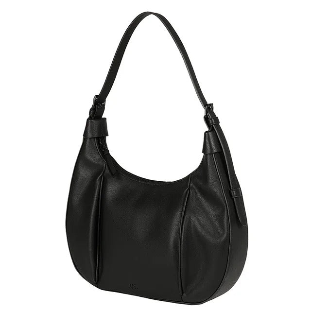 Chiara Black Leather Shoulder Bag ABELARDO DE MODA