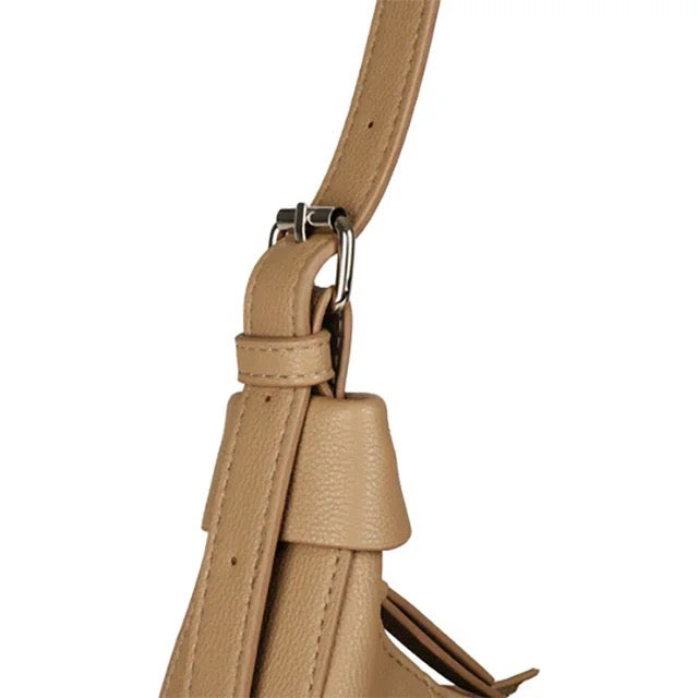 Chiara Beige Leather Shoulder Bag ABELARDO DE MODA