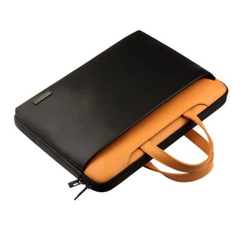 Chikao Genuine Leather Laptop Sleeve – Slim, Elegant & Durable, Handcrafted in India for MacBook & 14–16″ Laptops
