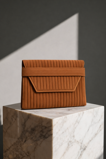 Izumi Quilted Luxury Leather Laptop Sleeve – Handcrafted in India for MacBook & 14–16″ Laptops