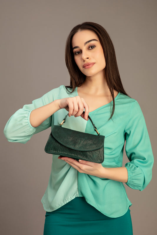 Abelardo Tiramisu Deep Teal Handbag