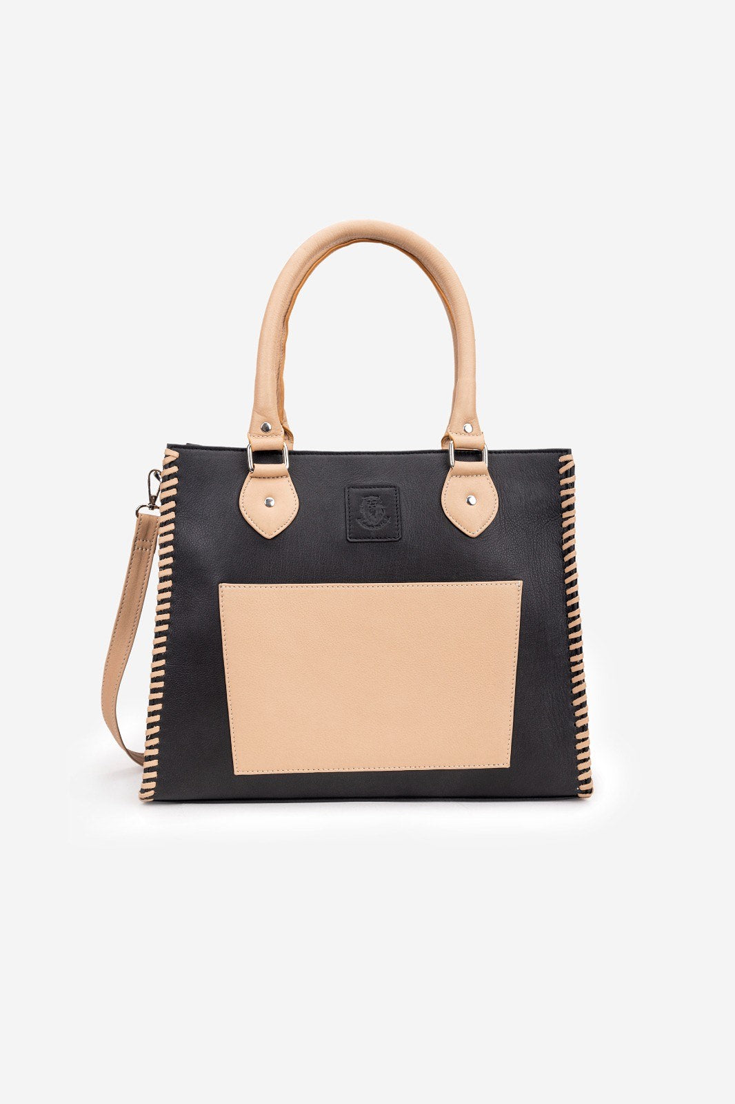 Abelardo Quinn Black And Beige Tote Bag